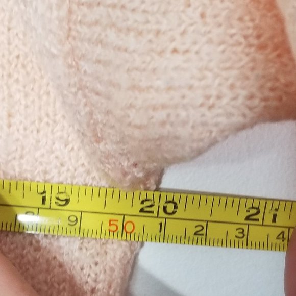 Maggie Jana Soft Peach Coquette Vintage Diamond Knit Granny Sweater Cottagecore - Picture 7 of 8